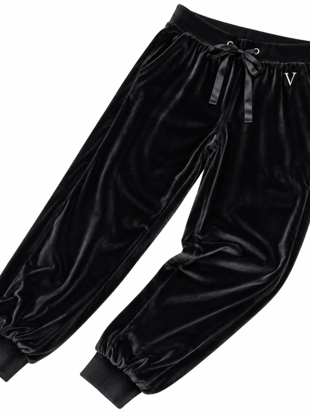 Victoria's Secret Black Velour Jogger Pants